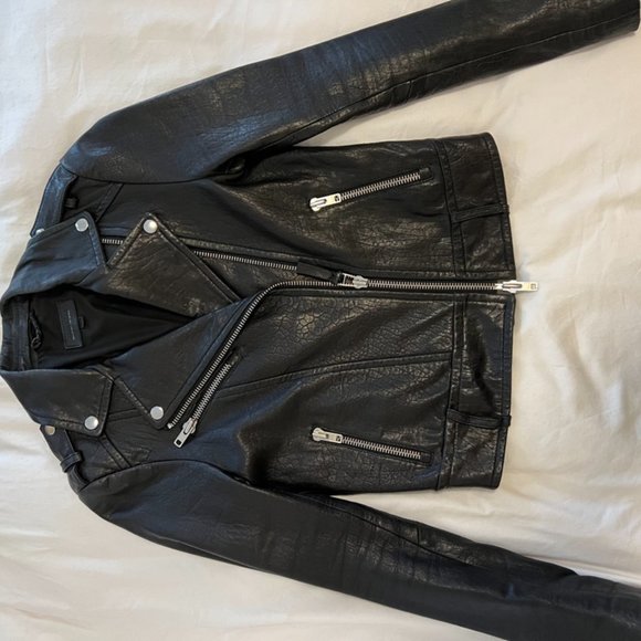 MACKAGE Black Pebbled Leather Jacket - Picture 3 of 4